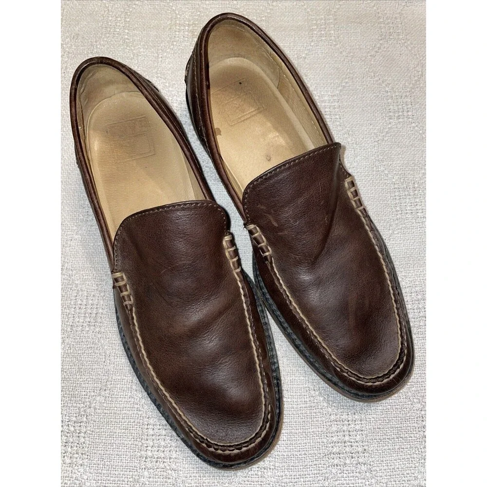 Frye Men’s Casual Loafer Size 9.5 M Brown Leather Comfort Relaxed Going Out